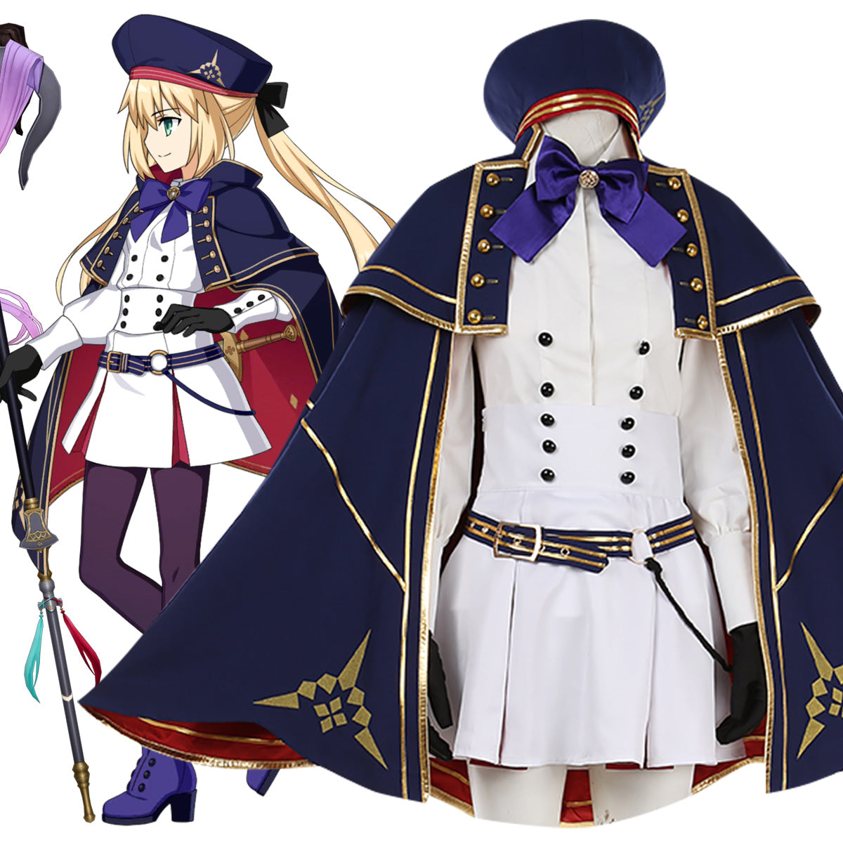 Fate Grand Order FGO Caster Artoria Pendragon Stage 2 Cosplay Costume Costume - Tophatter Daily Deals